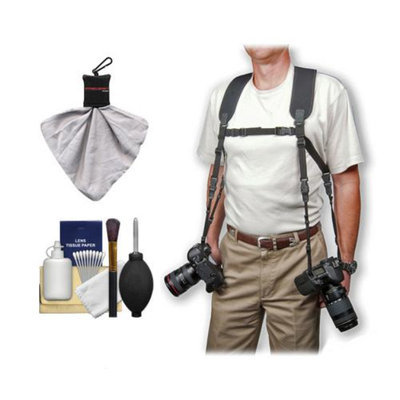 OP/Tech OP/TECH Dual Camera & Binoculars Black Strap Harness (Regular) + Accessory Kit
