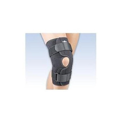 FLA Orthopedics FL37350LGBLK SAFETSPORT WrapAround Hinged Knee Brace Size Large