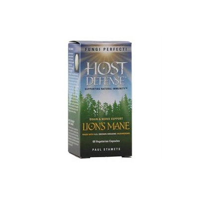 Fungi Perfecti Host Defense Lion's Mane Brain And Nerve Support - 60 Vegetarian Capsules