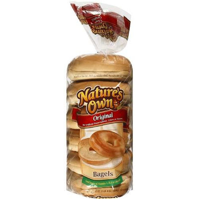 Nature's Own Original Pre-Sliced Bagels, 6ct
