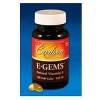 Carlson Laboratories E-Gems 100 IU - 100 Softgels - Vitamin E D'Alpha