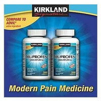 Kirkland Signature Ibuprofen 200mg Two Bottles, 500 Tablets Each Pack of 2