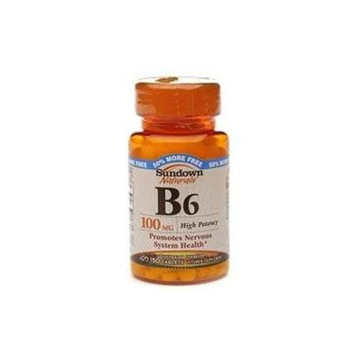 Sundown Naturals Vitamin B6, 100mg, Tablets, 150 ea