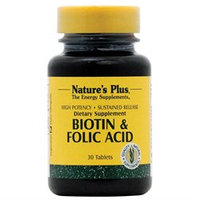 Nature's Plus Biotin and Folic Acid - 30 Tablets