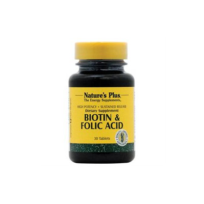 Nature's Plus Biotin and Folic Acid - 30 Tablets