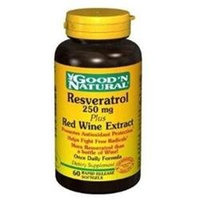 Good 'N Natural - Resveratrol Plus Red Wine Extract Once Daily Formula 250 mg. - 60 Softgels