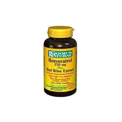 Good 'N Natural - Resveratrol Plus Red Wine Extract Once Daily Formula 250 mg. - 60 Softgels