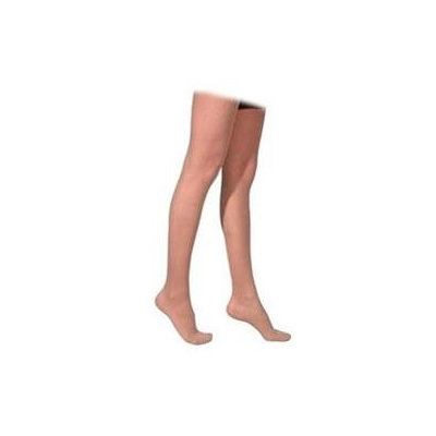 Sigvaris 770 Truly Transparent 20-30 mmHg Women's Closed Toe Thigh High Sock Size: Small Long, Color: Black 99