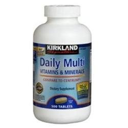 Kirkland Signature Daily Multivitamin &amp; Mineral Tablets, 500 Count ...