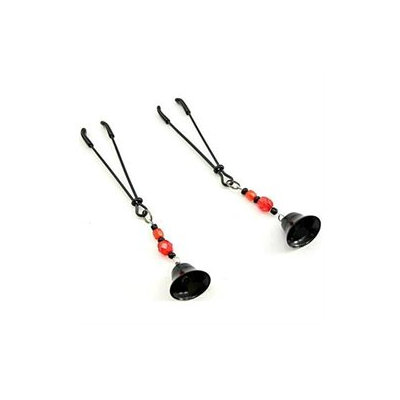 Phs International Nipple clamp - Tweezer bell clamps (Black / Red)