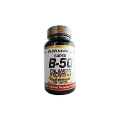 Super B-50, Balanced B Complex, 100 Tablets, Windmill Health Products