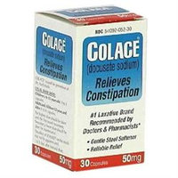 Colace Stool Softner Colace Docusate Sodium Stool Softener Laxative 50 Mg Capsules - 30 Ea
