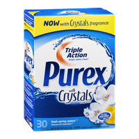 Purex with Crystals Triple Action Detergent Fresh Spring Waters - 30 Loads
