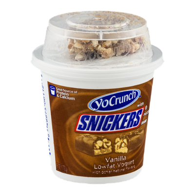 YoCrunch with Snickers Vanilla Lowfat Yogurt