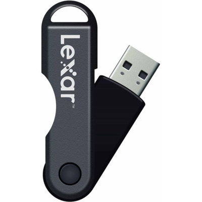Lexar Media Lexar 64GB JumpDrive TwistTurn Small Blister, Black