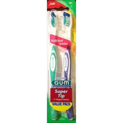 Value Pak GUM Super Tip with Tongue Cleaner, Soft 461, 2 Pack (Pack of 6)