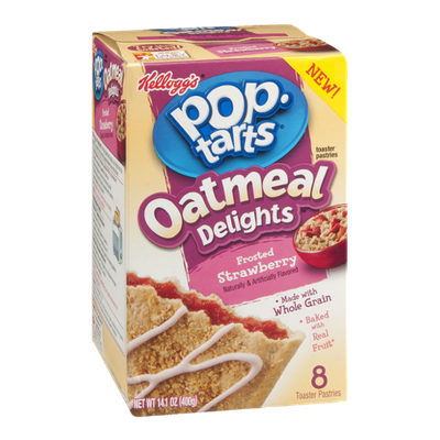 Kellogg's Pop-Tarts Oatmeal Delights Frosted Strawberry Toaster Pastries