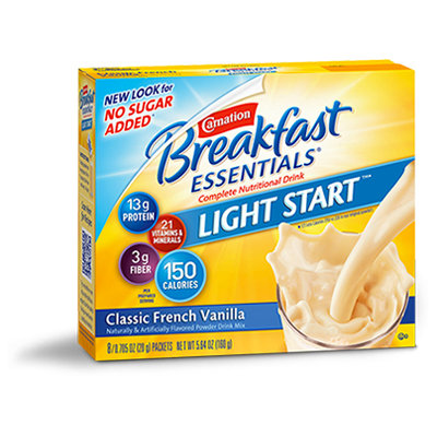 Carnation Breakfast Essentials Classic French Vanilla Light Start