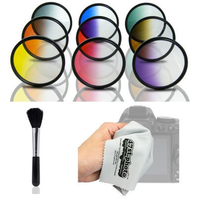Opteka HD Graduated Color Filter Kit for Nikon D4s, D4, D3x, Df, D810, D800, D750, D610, D600, D7200, D7100, D5500, D5300, D5200, D3300 and D3200 Digital SLR Cameras (Fits 52mm and 67mm Threads)