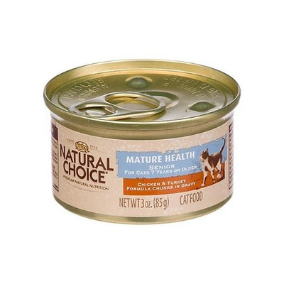 Natural Choice Cat Natural Choice Mature Health Senior Chicken and Turkey Formula Chunks in Gravy Cat Food Cans, 3-Ounce