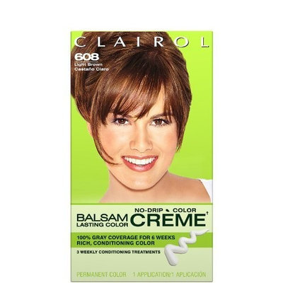 Clairol Balsam Lasting Color Creme Hair Color-Light Brown (608)