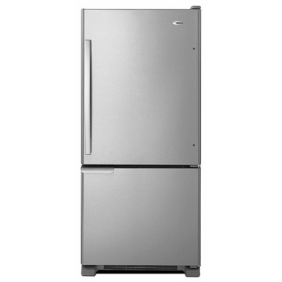 Amana 30 in. W 18.5 cu. ft. Bottom Freezer Refrigerator in Monochromatic Stainless Steel ABB1921BRM