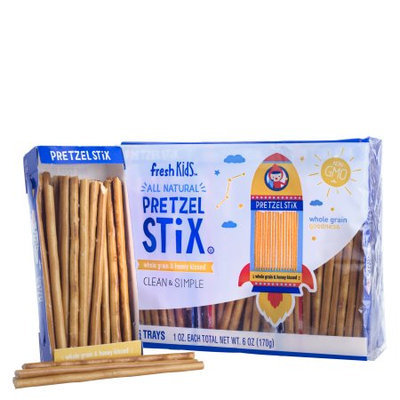 Fresh Kids Whole Grain & Honey Kissed Pretzel Stix, 1 oz, 6 count