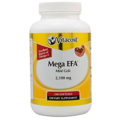 Vitacost Brand Vitacost Mega EFA Mini Gel Omega-3 EPA & DHA Fish Oil -- 2100 mg - 240 Softgels