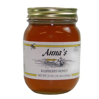 Gourmet Raspberry Honey, 22 oz Pint Jar - Grade A, Natural, Raw - by Anna's Honey (Pack of 2)