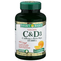 Nature's Bounty Vitamin C 500 mg & D3 1000 IU + Rose Hips