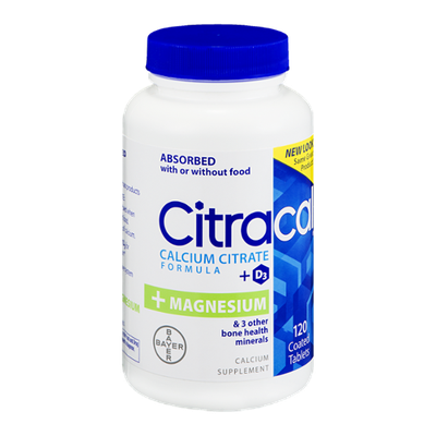 Citracal Calcium Citrate Formula + Magnesium Coated Tablets - 120 CT