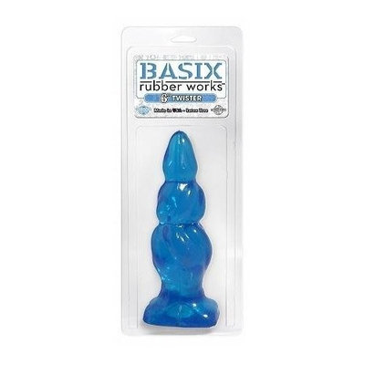Basix Rubber Works 6-Inch Twister Dong, Blue