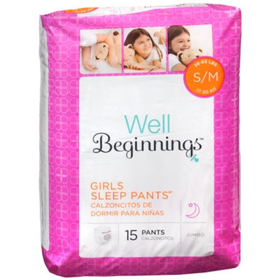 Walgreens Well Beginnings Youth Sleep Pants Girl Small/Medium