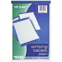Top Flight Writing Tablet, Unruled, White, 100 Sheets (4701024)