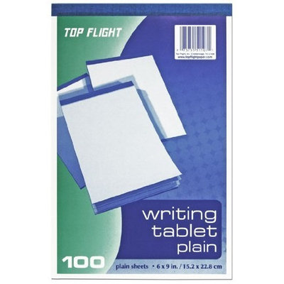 Top Flight Writing Tablet, Unruled, White, 100 Sheets (4701024)