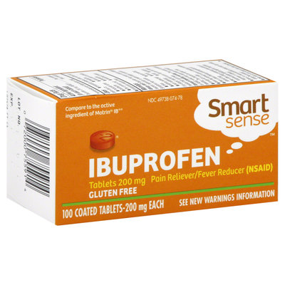 Kmart Corporation Smart Sense Ibuprofen, 200 mg, Coated Caplets, 100 tablets