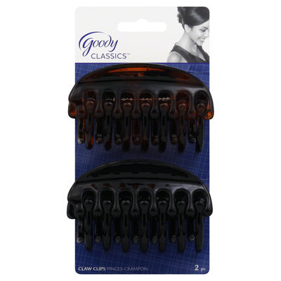 Goody Products Inc. Classics Medium Round Claw Clip, 2 CT