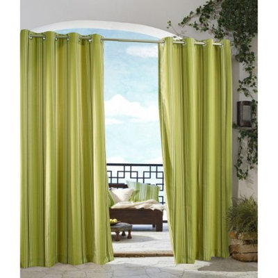 Outdoor Decor Gazebo Stripe Indoor/Outdoor Grommet Top Window Panel -