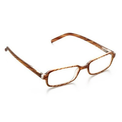 Zoom Eyeworks Zoom Stylish Rectangular Reader, Wood Grain Pattern, +2.00