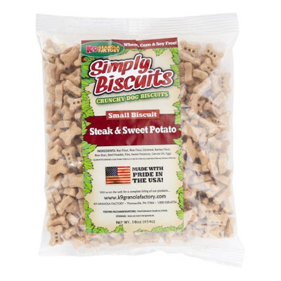 K9 Granola Factory Simply Biscuits Steak Dog Treat Small 1lb