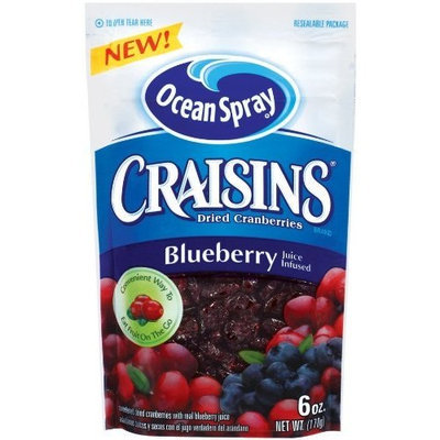 Ocean Spray Craisins Sweetened Dried Cranberries Blueberry Flavored, 6-Ounce (Pack of 6)