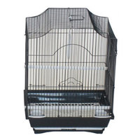 Yml Cornerless Flat Top Bird Cage Color: Black