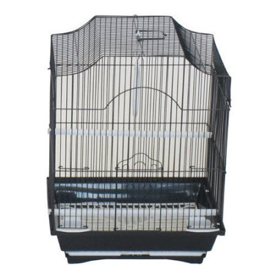 Yml Cornerless Flat Top Bird Cage Color: Black