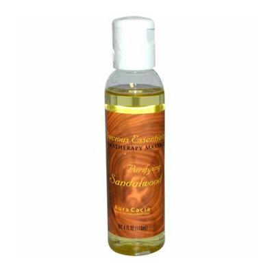 Aura Cacia Aromatherapy Purifying Massage Oil Sandlewood 4 fl oz