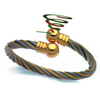 Serenity 2000 Braided 2 Tone Magnetic Bracelet, Small / Medium