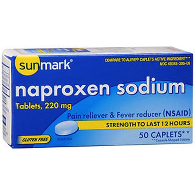 Sunmark Pain Reliever & Fever Reducer, 220 mg, Naproxen Sodium 12 Hour Caplets - 50 caplets
