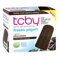 TCBY Low Fat Chocolate Frozen Yogurt Fudge Bars - 6 CT
