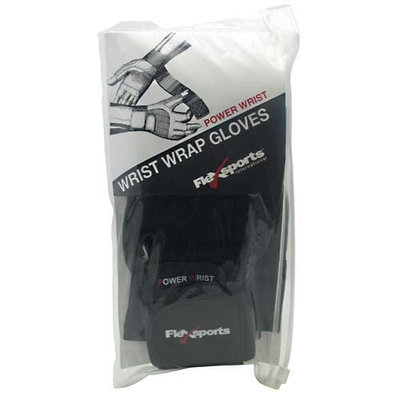 Flexsports International 320097 Power Wrist Sports Gloves - Black Medium