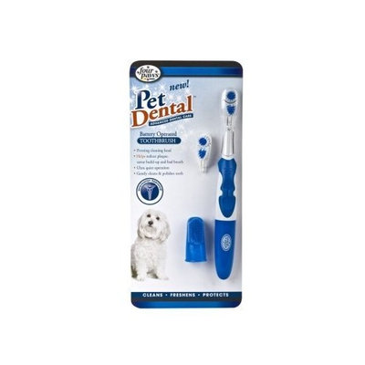 Four Paws PetDental Oral Hygiene Kit with Battery Operated Toothbrush