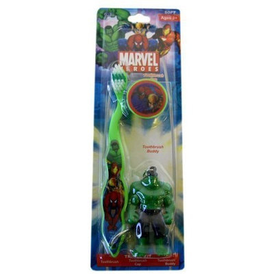 Marvel Heroes Incredible Hulk Travel Toothbrush with Mini Figurine and Cap